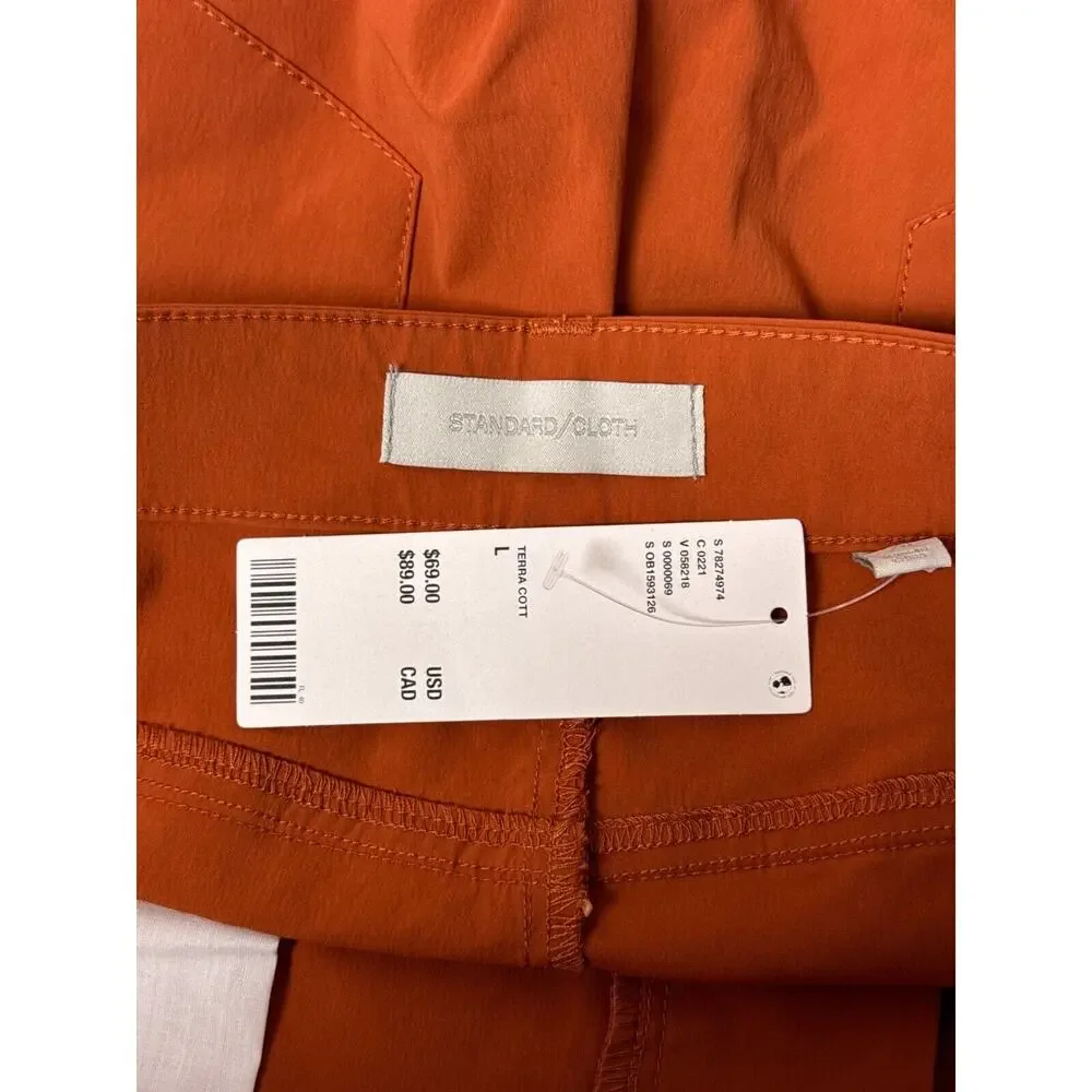 New Urban Outfitters Pants Large Mens Standard Cloth Orange Nylon Tapered Leg